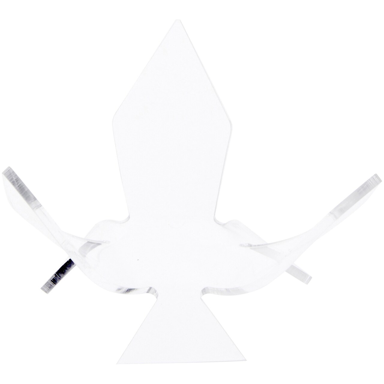 Plymor Clear Acrylic Ball or Sphere Flower Petal Display Holder Stand, 2.5" H x 4" W x 4" D